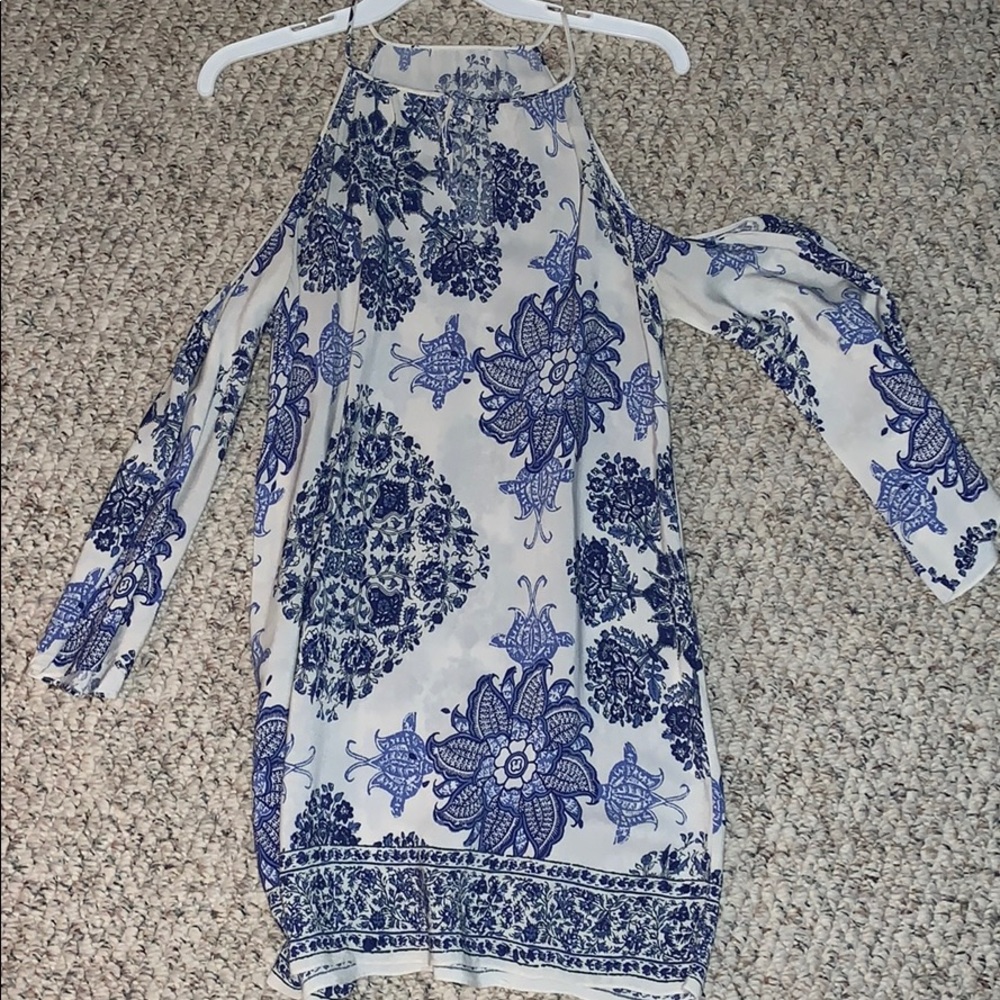 ZARA cold shoulder mini dress